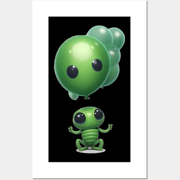 Cute alien Wall Art by Giftogift